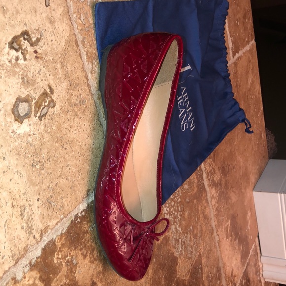 Ladies size 8 Armani jeans patent ballet flat - Picture 6 of 7